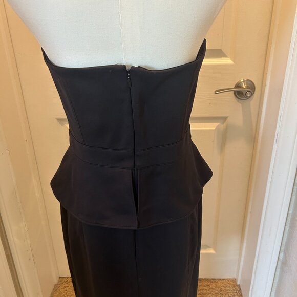 WHITE HOUSE BLACK MARKET Black Strapless Dress Fully Lined Size 6 - Picture 4 of 10